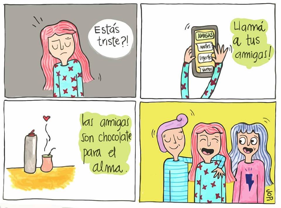 Los amigos son la terapia del alma.